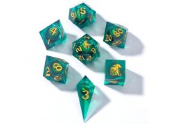 "Always Watching" Sharp Resin Dice - BEHOLDER'S GAZE GREEN